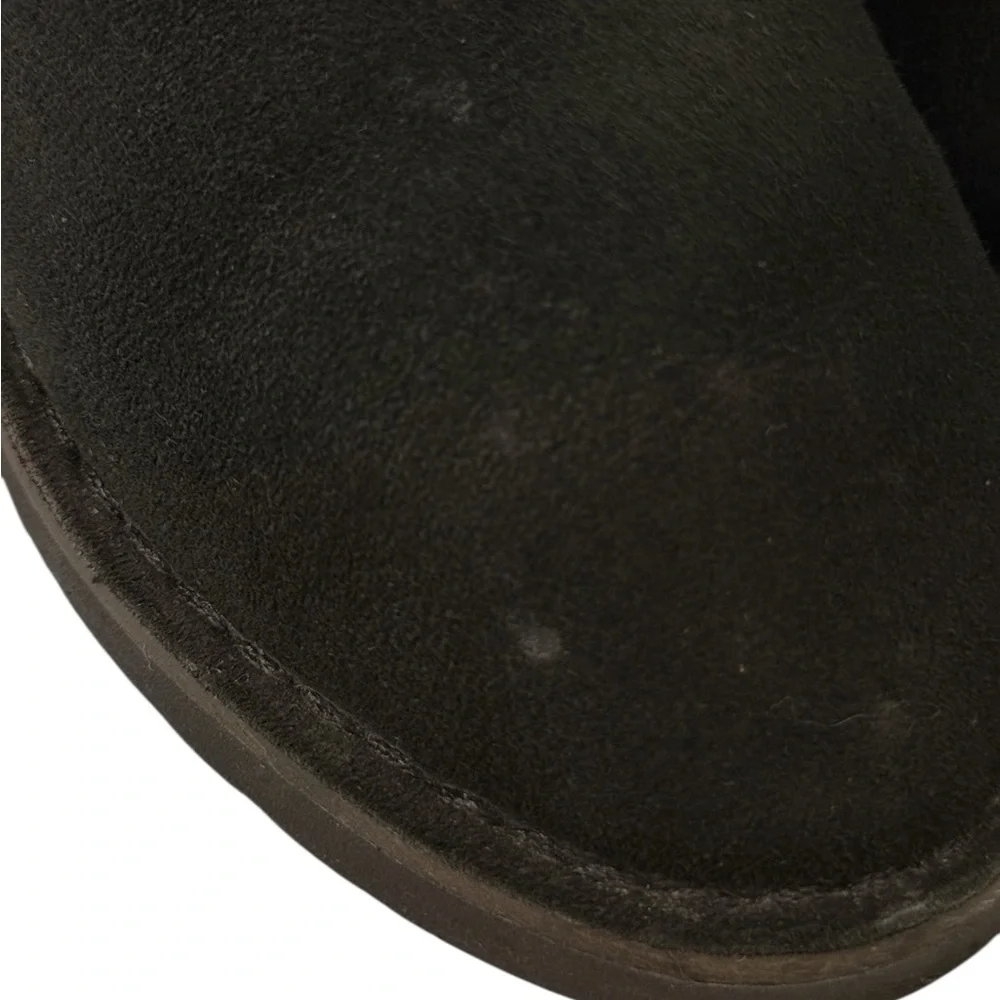 UGG Classic Cedric Black Suede Sheepskin Cuff ShortBoots Women’s Size 7 1012360
